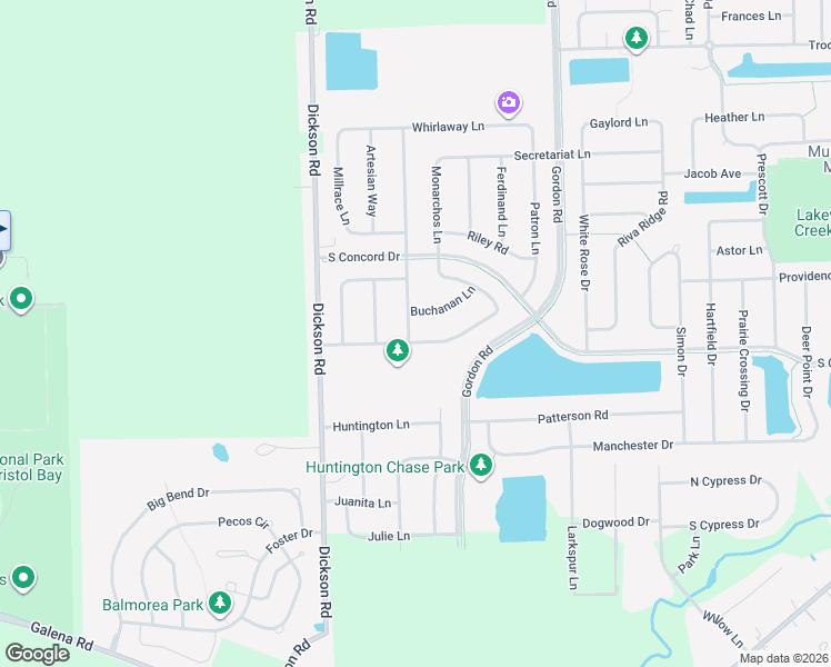 map of restaurants, bars, coffee shops, grocery stores, and more near 2446 Thunder Gulch Road in Montgomery