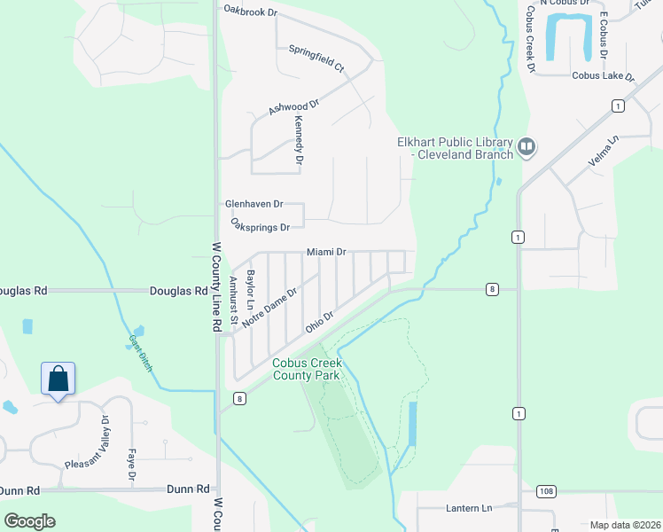 map of restaurants, bars, coffee shops, grocery stores, and more near 54152 Ash Road in Osceola
