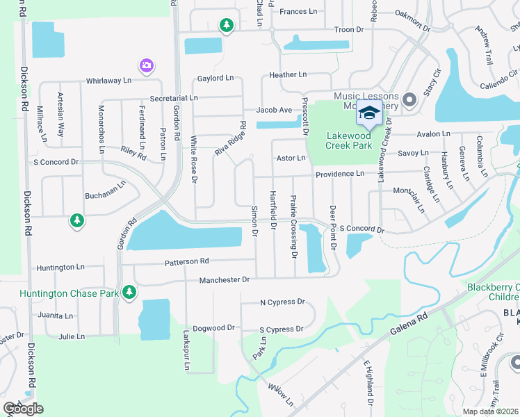 map of restaurants, bars, coffee shops, grocery stores, and more near 2470 Simon Drive in Montgomery