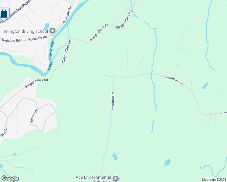 map of restaurants, bars, coffee shops, grocery stores, and more near 143 Rombout Road in Poughkeepsie