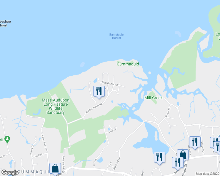map of restaurants, bars, coffee shops, grocery stores, and more near 35 Van Duzer Road in Brewster