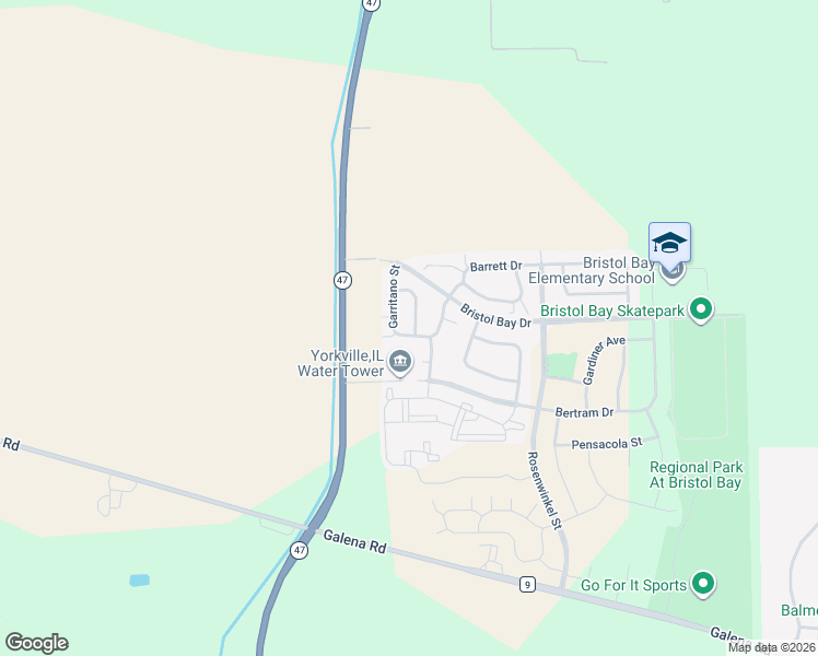 map of restaurants, bars, coffee shops, grocery stores, and more near 4555 Camden Lane in Yorkville