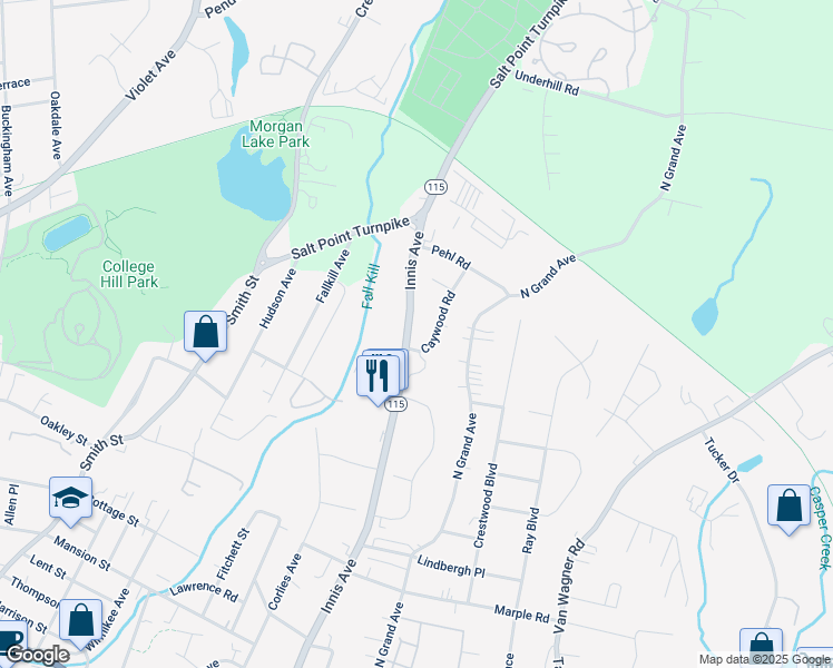 map of restaurants, bars, coffee shops, grocery stores, and more near 223 Innis Avenue in Arlington