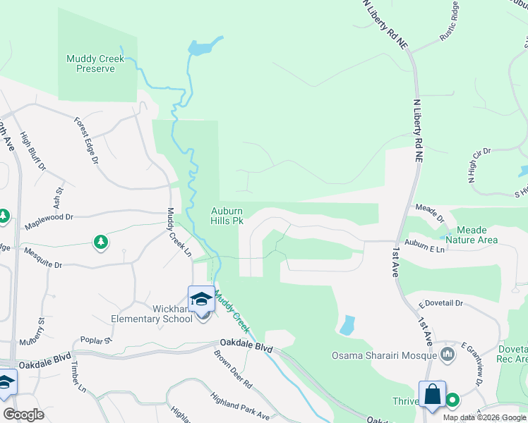 map of restaurants, bars, coffee shops, grocery stores, and more near 3046 Forest Ridge Dr in Iowa City