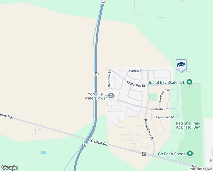 map of restaurants, bars, coffee shops, grocery stores, and more near 4568 Garritano Street in Yorkville