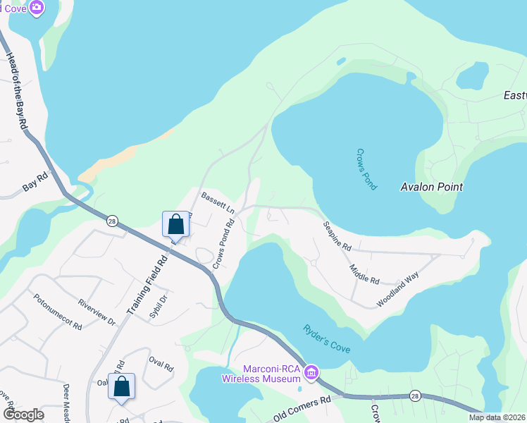 map of restaurants, bars, coffee shops, grocery stores, and more near 2 Seapine Road in Chatham