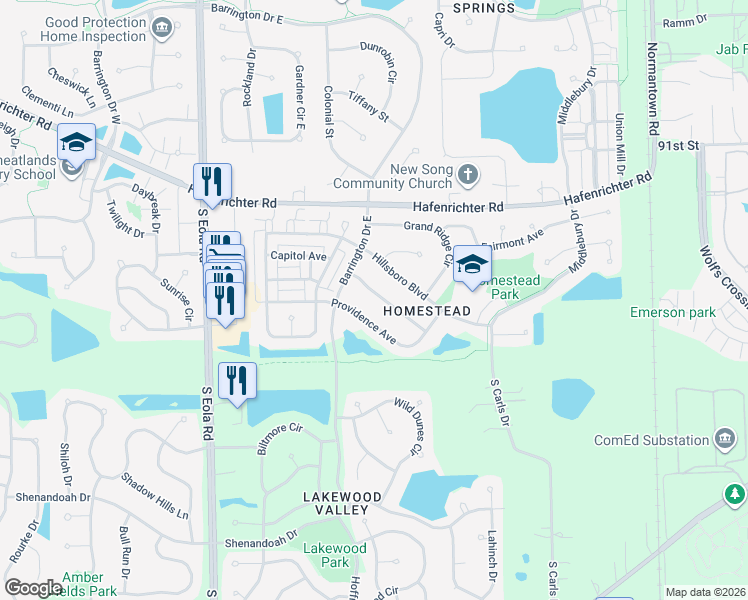 map of restaurants, bars, coffee shops, grocery stores, and more near 2721 Lansdale Street in Aurora