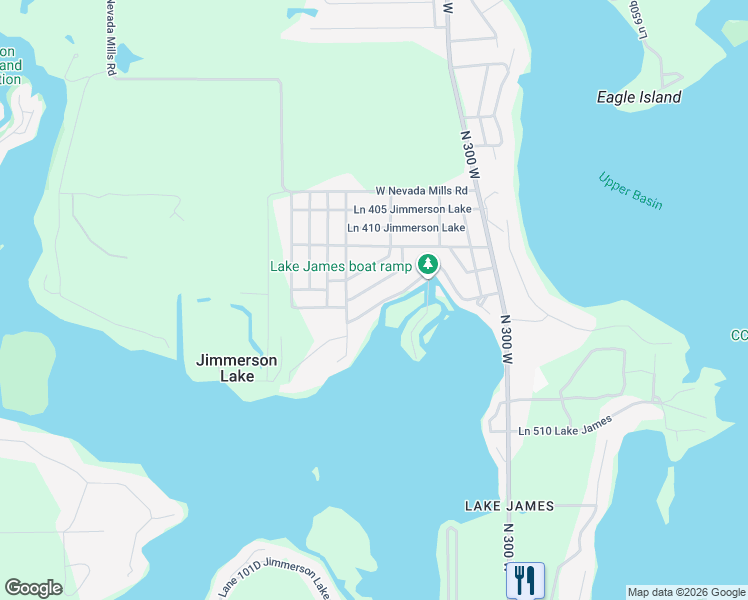 map of restaurants, bars, coffee shops, grocery stores, and more near 60-198 Ln 415A Jimmerson Lake in Fremont