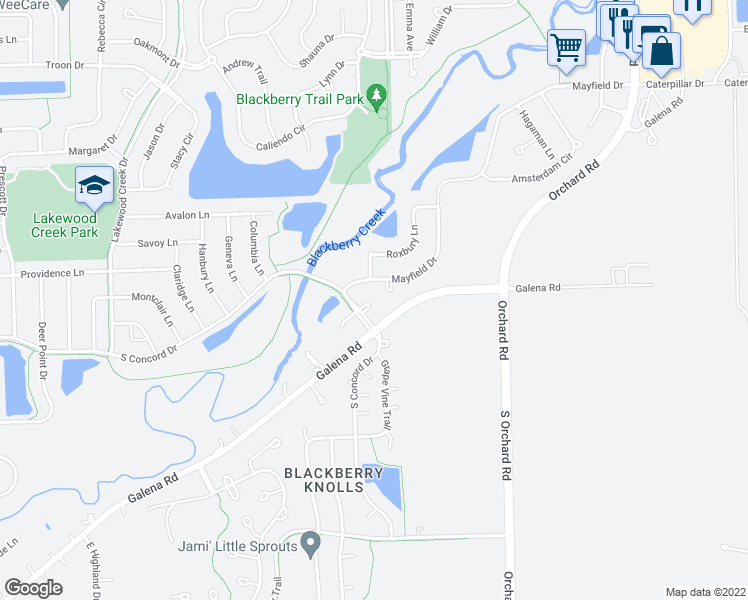 map of restaurants, bars, coffee shops, grocery stores, and more near 2489 Concord Court in Montgomery