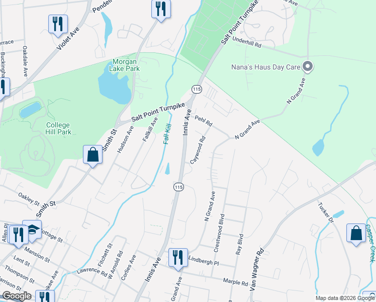 map of restaurants, bars, coffee shops, grocery stores, and more near 223 Innis Avenue in Arlington