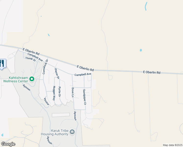 map of restaurants, bars, coffee shops, grocery stores, and more near 1400 Quail Avenue in Yreka