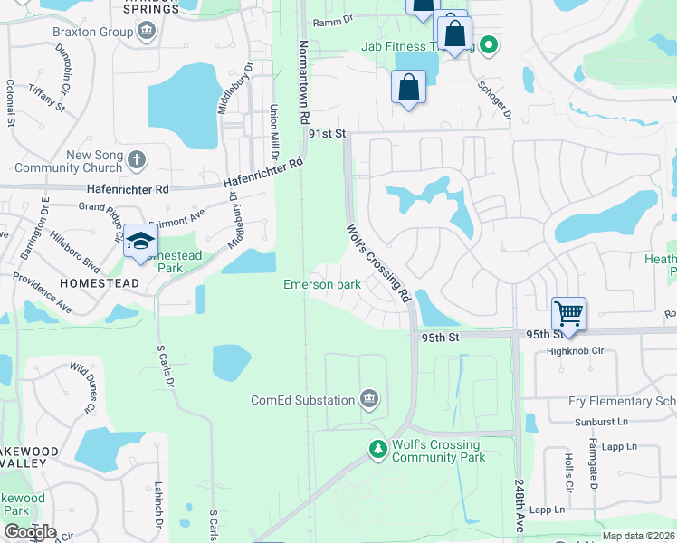 map of restaurants, bars, coffee shops, grocery stores, and more near 4417 Monroe Court in Naperville