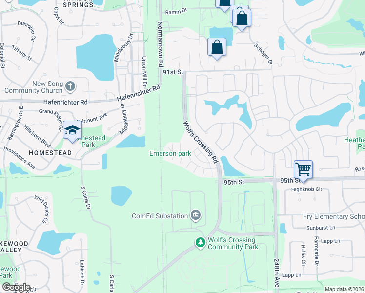 map of restaurants, bars, coffee shops, grocery stores, and more near 4417 Monroe Court in Naperville