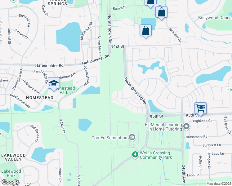 map of restaurants, bars, coffee shops, grocery stores, and more near 4453 Monroe Court in Naperville