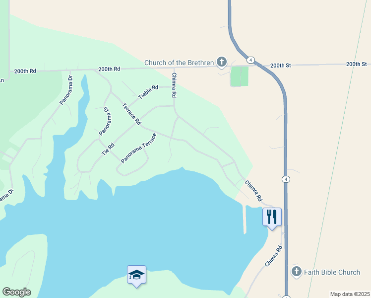 map of restaurants, bars, coffee shops, grocery stores, and more near 5311 Panorama Terrace in Panora