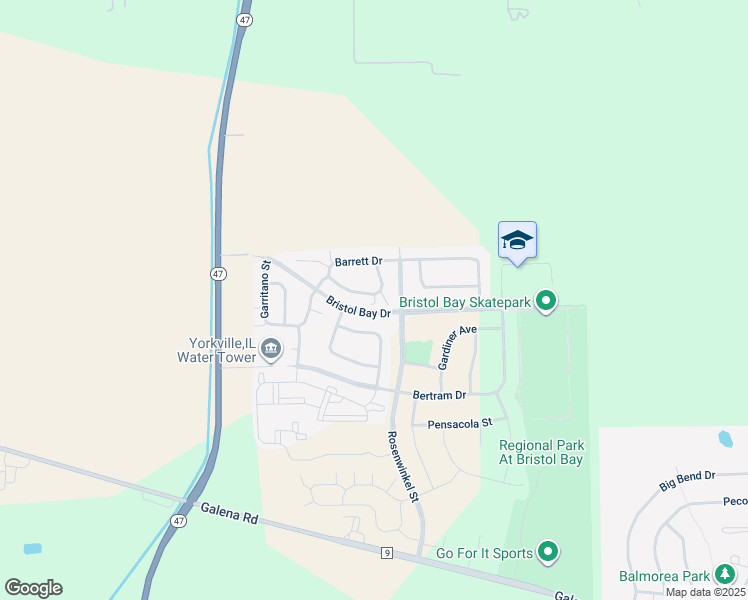 map of restaurants, bars, coffee shops, grocery stores, and more near 248 Portage Lane in Yorkville