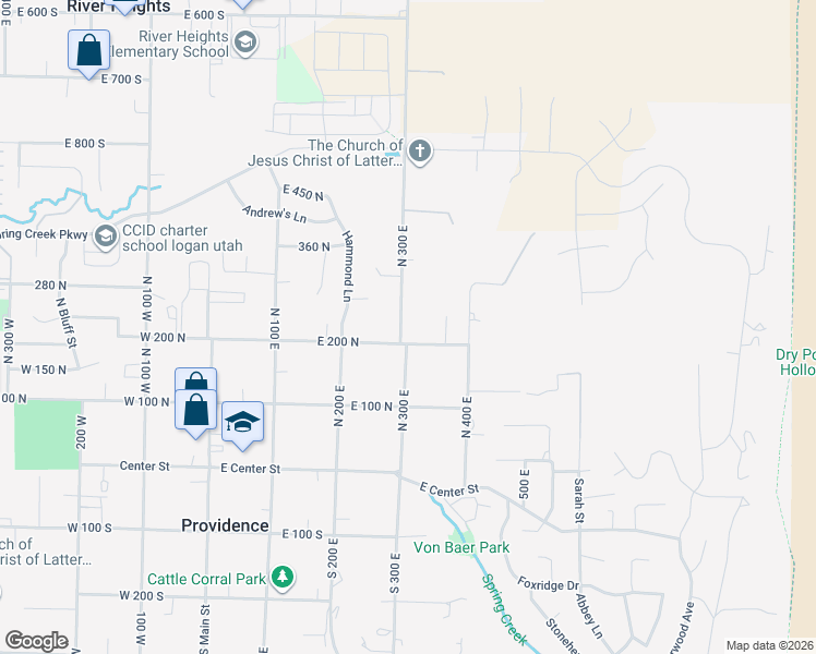 map of restaurants, bars, coffee shops, grocery stores, and more near 220 North 300 East in Providence