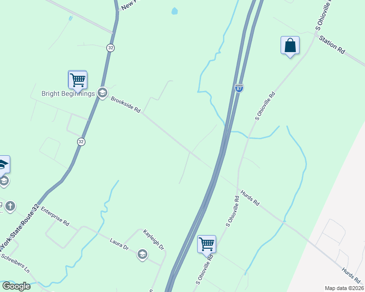 map of restaurants, bars, coffee shops, grocery stores, and more near 64 Brookside Road in New Paltz