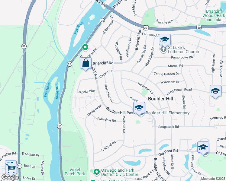 map of restaurants, bars, coffee shops, grocery stores, and more near 29 South Bereman Road in Montgomery