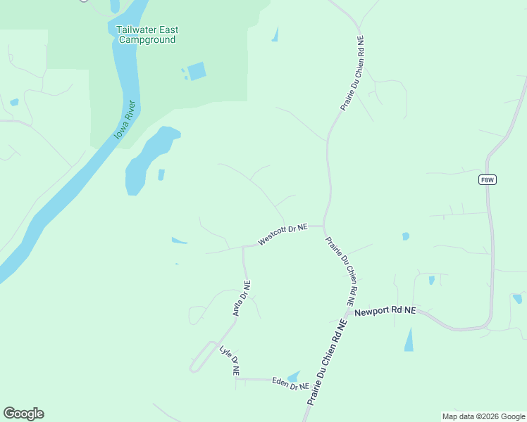 map of restaurants, bars, coffee shops, grocery stores, and more near 3043 Westberry Drive Northeast in Iowa City