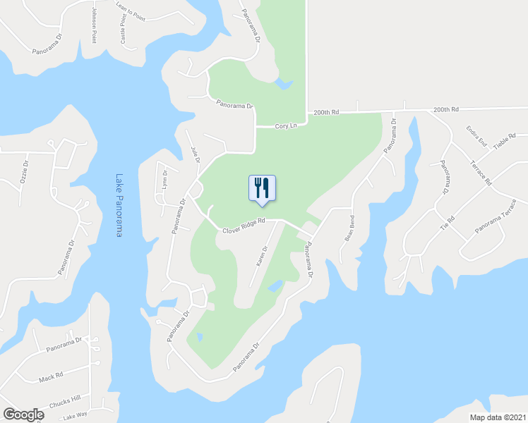 map of restaurants, bars, coffee shops, grocery stores, and more near 5071 Clover Ridge Road in Panora