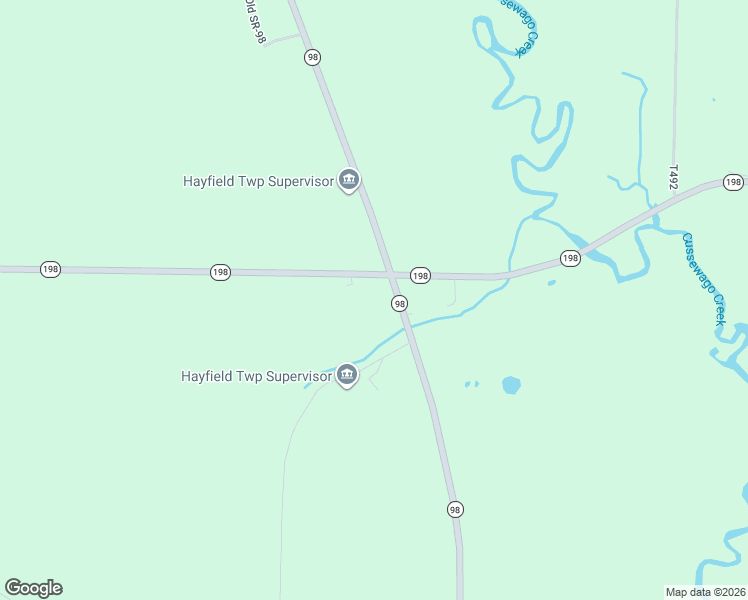 map of restaurants, bars, coffee shops, grocery stores, and more near 15129 Highway 198 in Meadville