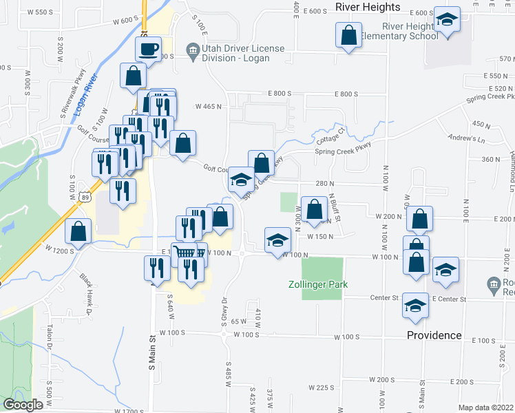 map of restaurants, bars, coffee shops, grocery stores, and more near 202 Gateway Drive in Providence
