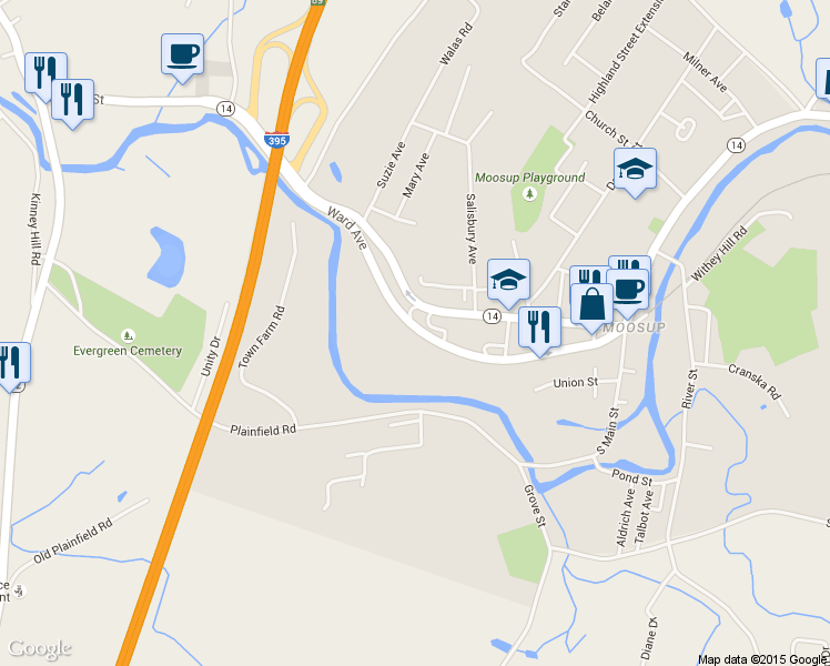 map of restaurants, bars, coffee shops, grocery stores, and more near 199 Ward Avenue in Plainfield