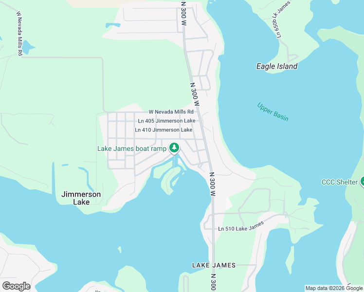 map of restaurants, bars, coffee shops, grocery stores, and more near 180 Ln 415 Jimmerson Lake in Angola