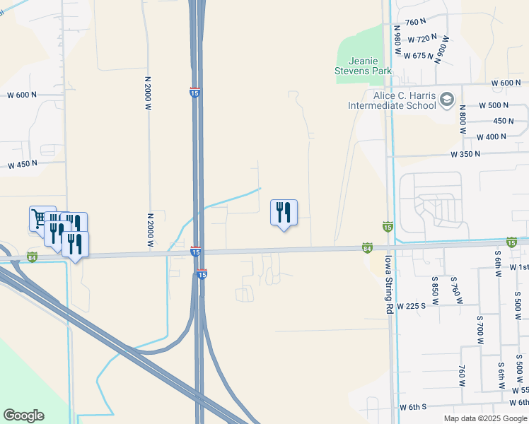 map of restaurants, bars, coffee shops, grocery stores, and more near 126 North 1500 West in Tremonton