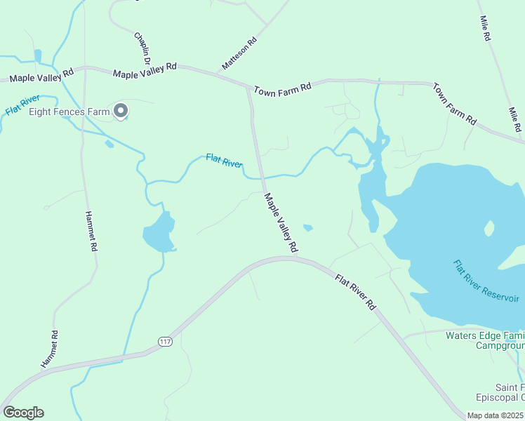 map of restaurants, bars, coffee shops, grocery stores, and more near 91 Maple Valley Road in Coventry