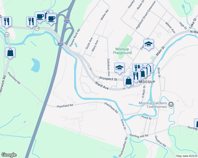 map of restaurants, bars, coffee shops, grocery stores, and more near 209 Prospect Street in Plainfield