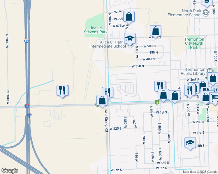 map of restaurants, bars, coffee shops, grocery stores, and more near 900 West Main Street in Tremonton