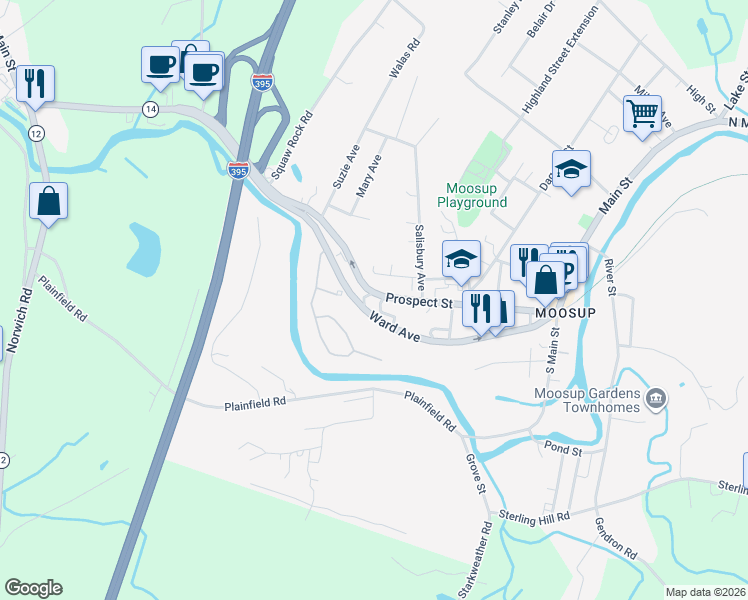 map of restaurants, bars, coffee shops, grocery stores, and more near 209 Prospect Street in Plainfield