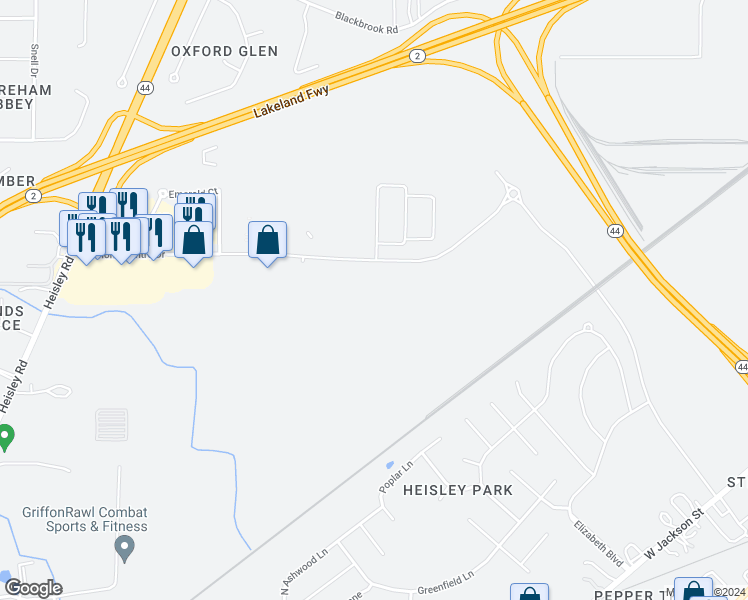 map of restaurants, bars, coffee shops, grocery stores, and more near 842 Blackbrook in Painesville