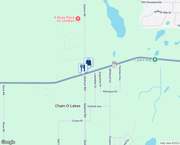 map of restaurants, bars, coffee shops, grocery stores, and more near 53701 Lyndale Avenue in South Bend
