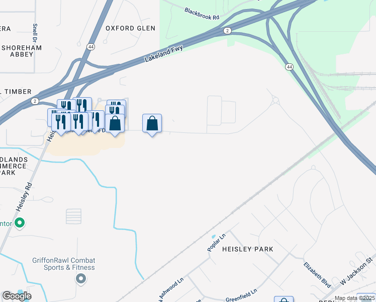 map of restaurants, bars, coffee shops, grocery stores, and more near 947 Forestbrook Lane in Painesville