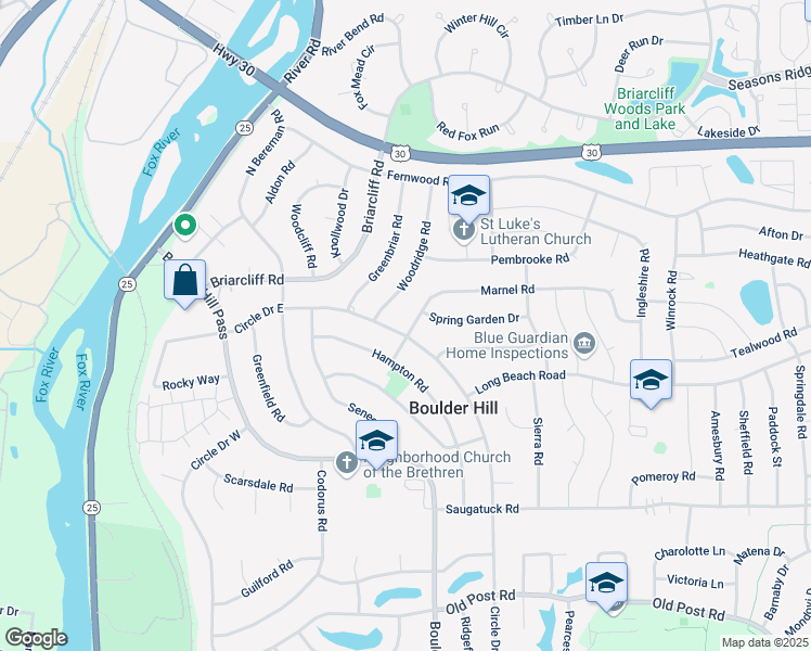 map of restaurants, bars, coffee shops, grocery stores, and more near 2 Marnel Road in Montgomery
