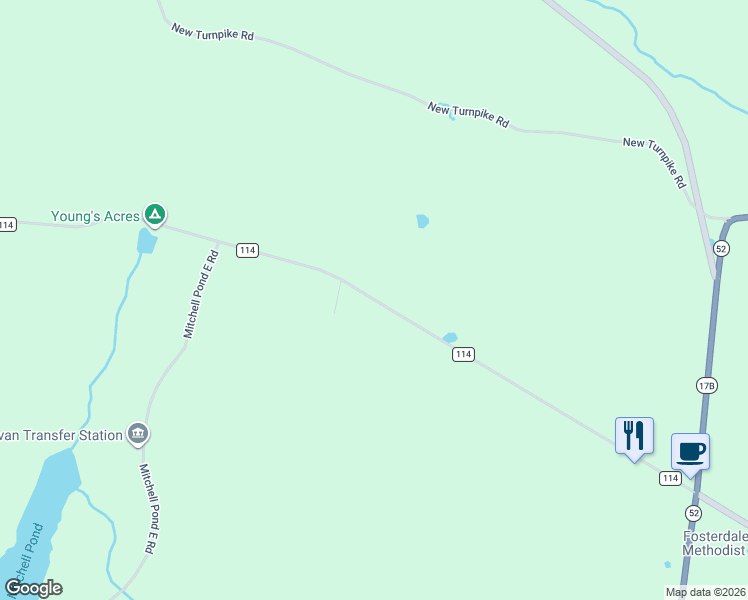 map of restaurants, bars, coffee shops, grocery stores, and more near 1166 County Road 114 in Cochecton