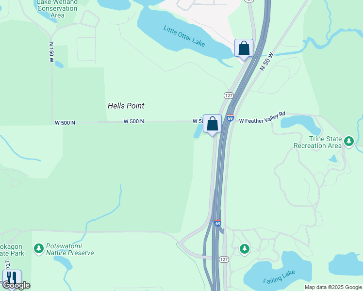 map of restaurants, bars, coffee shops, grocery stores, and more near 985 1/2 West 500 North in Fremont