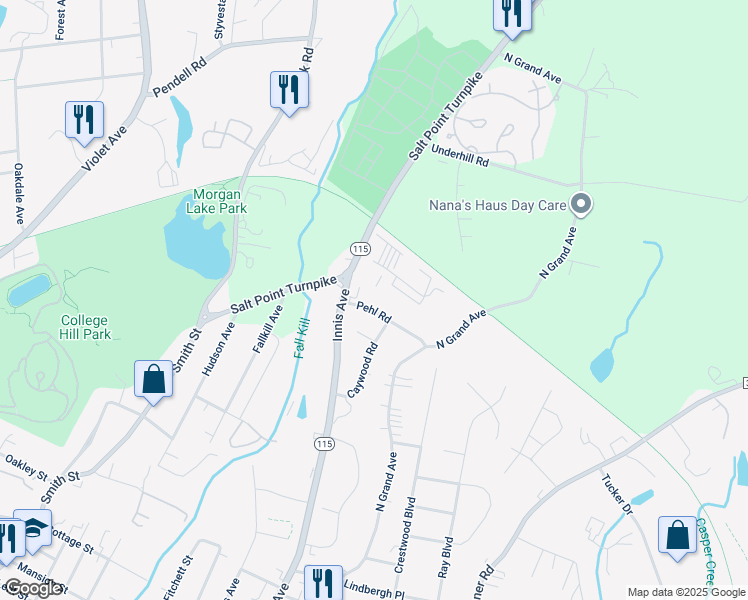 map of restaurants, bars, coffee shops, grocery stores, and more near 15 Pehl Road in Arlington