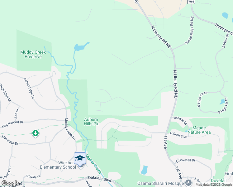 map of restaurants, bars, coffee shops, grocery stores, and more near 3000 Forest Gate Circle Northeast in Iowa City