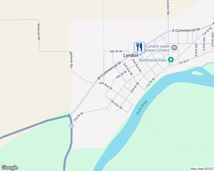 map of restaurants, bars, coffee shops, grocery stores, and more near 6th Avenue West in Lyndon