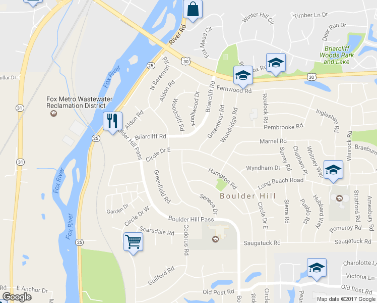map of restaurants, bars, coffee shops, grocery stores, and more near 27 Hampton Road in Montgomery
