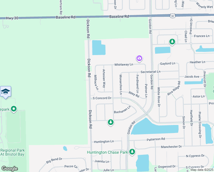 map of restaurants, bars, coffee shops, grocery stores, and more near 2334 Artesian Way in Montgomery