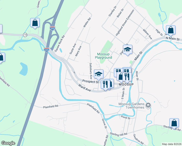 map of restaurants, bars, coffee shops, grocery stores, and more near 31 Salisbury Avenue in Plainfield