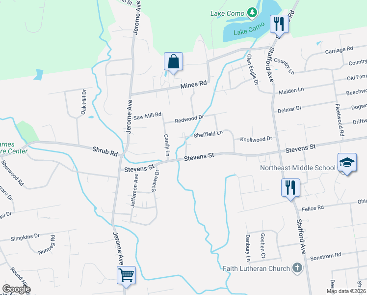 map of restaurants, bars, coffee shops, grocery stores, and more near 41 Trout Brook Road in Bristol