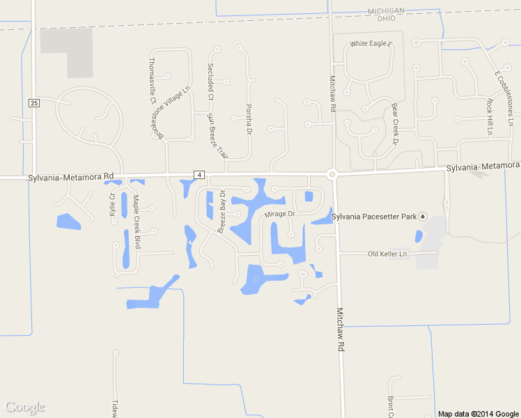 map of restaurants, bars, coffee shops, grocery stores, and more near 9254 Blue Mirage Dr in Sylvania