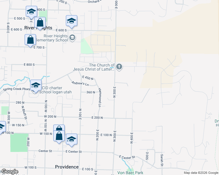 map of restaurants, bars, coffee shops, grocery stores, and more near 374 North 200 East in Providence
