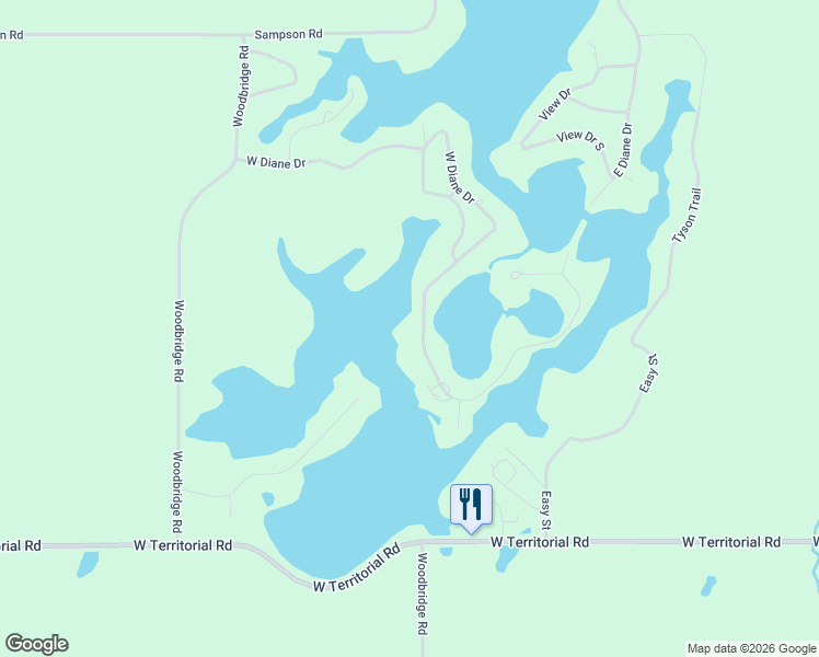 map of restaurants, bars, coffee shops, grocery stores, and more near 14620 West Diane Drive in Camden